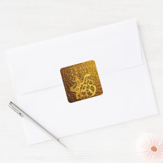 ゴールデンドッグイヤー中国のペーパーカットスクエア スクエアシール (封筒)