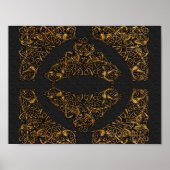 ゴールデンドッグケルト結び目模様ポスター ポスター (正面)