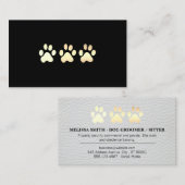 ゴールデンドッグポーズホワイトレザーエリート 名刺 (正面/裏面)