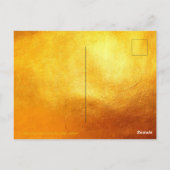 ゴールデンドッグ・イヤー・中国の金ゴールド切り絵はがき ポストカード (裏面)