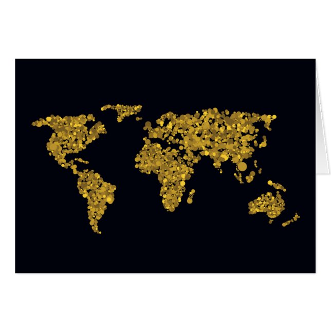 ゴールデンドットの世界地図 (正面横)