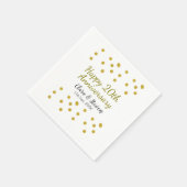 ゴールデンドットグリッターhappy 20th anniversary 結婚's スタンダードカクテルナプキン (角)