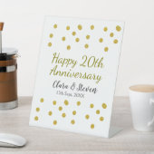 ゴールデンドットグリッターhappy 20th anniversary 結婚's 台座サイン (インサイチュ)