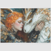 ゴールデンドラゴンウーマンファンタジーデコパージュ 薄葉紙 (正面)