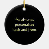 ゴールデンドラゴンオンブラック セラミックオーナメント (裏面)