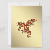 ゴールデンドラゴンファンタジーブライダルシャワー招待 招待状 (裏面)