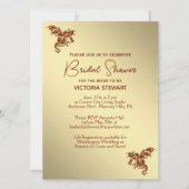 ゴールデンドラゴンファンタジーブライダルシャワー招待 招待状 (正面)