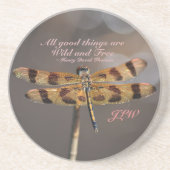 ゴールデンドラゴンフライワイルドアンドフリー引用文 コースター (正面)