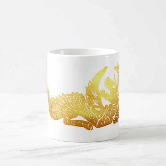 ゴールデンドラゴンホワイト325クラシックmlホワイトマグ コーヒーマグカップ (中央)