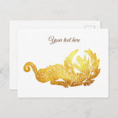 ゴールデンドラゴンポストカード ポストカード (正面/裏面)