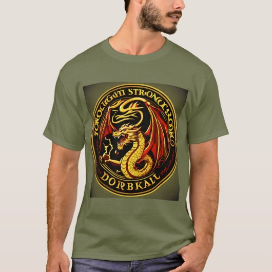 ゴールデンドラゴンメンズベーシックTシャツ Tシャツ (正面)