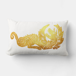 ゴールデンドラゴンランバークッション33 x 53 cm ランバークッション
