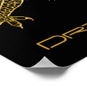 ゴールデンドラゴンロングアートポスター ポスター (角)