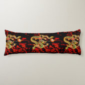 ゴールデンドラゴン火オンラッキー・エネルギー ボディピロー (正面)