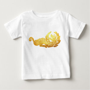 ゴールデンドラゴン素晴らしベビージャージーTシャツ ベビーTシャツ