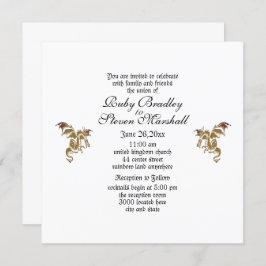 ゴールデンドラゴン結婚式招待状 招待状