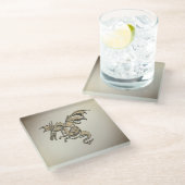 ゴールデンドラゴン ガラスコースター (アングル)