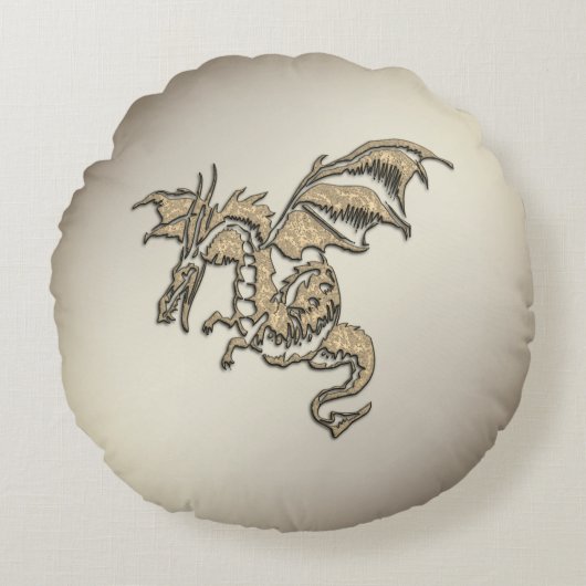 ゴールデンドラゴン ラウンドクッション (正面)