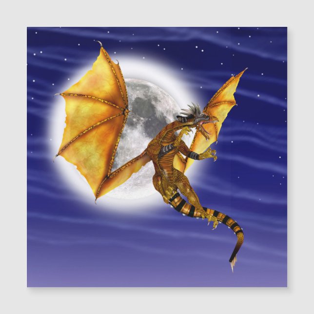 ゴールデンドラゴン 神話上のファンタジー クリーチャー 紫の空 (正面)