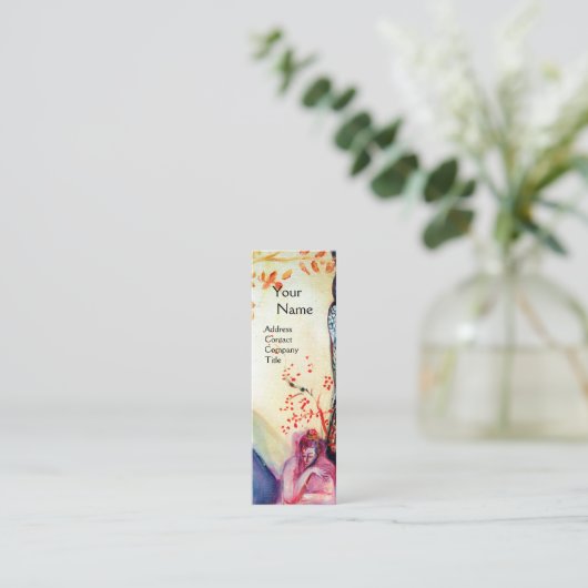 ゴールデンドリームヨガインストラクター，瞑想，禅園 スキニー名刺 (スタンド正面)