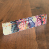 ゴールデンドリームヨガインストラクター，瞑想，禅園 デスクネームプレート (側面)