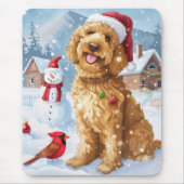 ゴールデンドルウィンターワンダーランドクリスマスジョイ マウスパッド (正面)