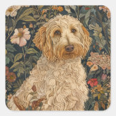 ゴールデンドルガーデンタペストリー誕生日パーティー スクエアシール (正面)