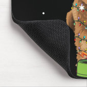 ゴールデンドルクリスマスサンタおもしろい犬愛好者ギフト マウスパッド (コーナー)