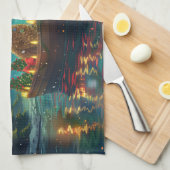 ゴールデンドルクリスマスフェスティバル航海 キッチンタオル (四つ折り)