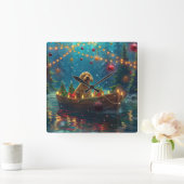 ゴールデンドルクリスマスフェスティバル航海 スクエア壁時計 (ホーム)