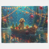 ゴールデンドルクリスマスフェスティバル航海 フリースブランケット (正面(横))