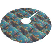 ゴールデンドルクリスマスフェスティバル航海 ブラッシュドポリエステルツリースカート (アングル)