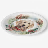 ゴールデンドルクリスマスリースフェスティバルカップ ペーパープレート (アングル)