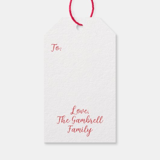 ゴールデンドルサンタギフトラベルカスタムクリスマスドッグ ギフトタグ (裏面)