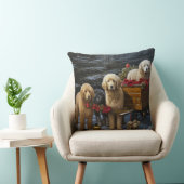 ゴールデンドルスノーリースレイクリスマスデコール クッション (椅子)