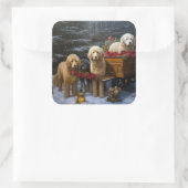 ゴールデンドルスノーリースレイクリスマスデコール スクエアシール (バッグ)