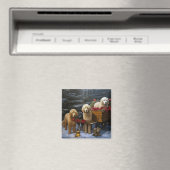 ゴールデンドルスノーリースレイクリスマスデコール マグネット (インサイチュ (食洗機))