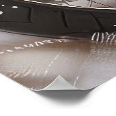 ゴールデンドルドッグオートバイクリスマスに乗る ポスター (角)