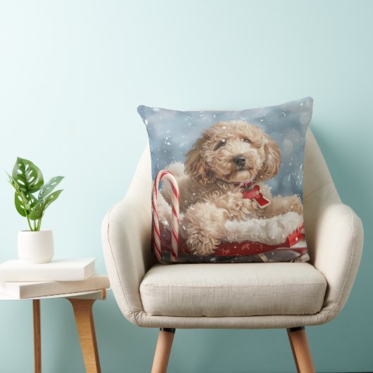 ゴールデンドルドッグクリスマスフェスティバル クッション (椅子)