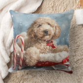 ゴールデンドルドッグクリスマスフェスティバル クッション (ブランケット)