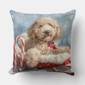 ゴールデンドルドッグクリスマスフェスティバル クッション (正面)