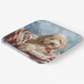 ゴールデンドルドッグクリスマスフェスティバル ペーパープレート (傾斜あり)