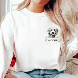 ゴールデンドルドッグハンドパーソナライズされたスケッチ スウェットシャツ