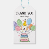 ゴールデンドルドッグバースデーパーティーメッセージカード ギフトタグ (正面)