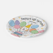 ゴールデンドルドッグバースデーパーティー紙プレート ペーパープレート (アングル)