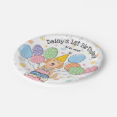 ゴールデンドルドッグバースデーパーティー紙プレート ペーパープレート (アングル)