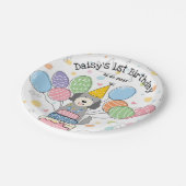 ゴールデンドルドッグバースデーパーティー紙プレート ペーパープレート (アングル)