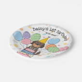 ゴールデンドルドッグバースデーパーティー紙プレート ペーパープレート (アングル)