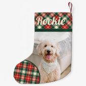 ゴールデンドルドッグパーソナライズされたクリスマスストッキング スモールクリスマスストッキング (裏面)