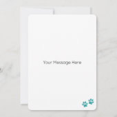 ゴールデンドルドッグパーソナライズされたハッピーバースデーフラット カード (裏面)